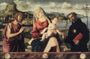 성모자와 함께 있는 성 요한 세례자와 톨렌티노의 성 니콜라오_by Cima da Conegliano_at Brooklyn Museum.jpg